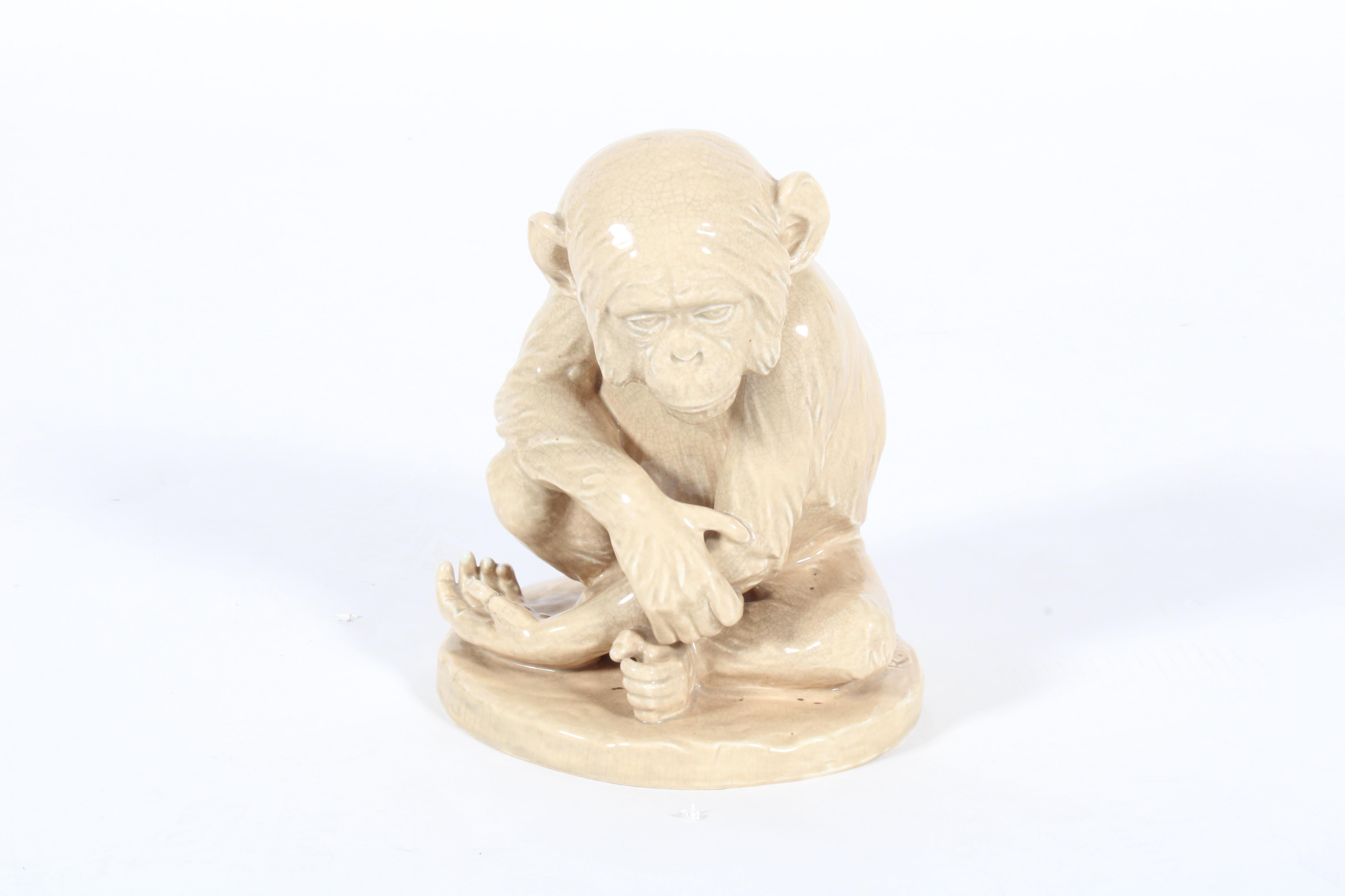 Charming Vintage Ceramic In The Form Of A Chimpanzee  *Free Worldwide Shipping 8