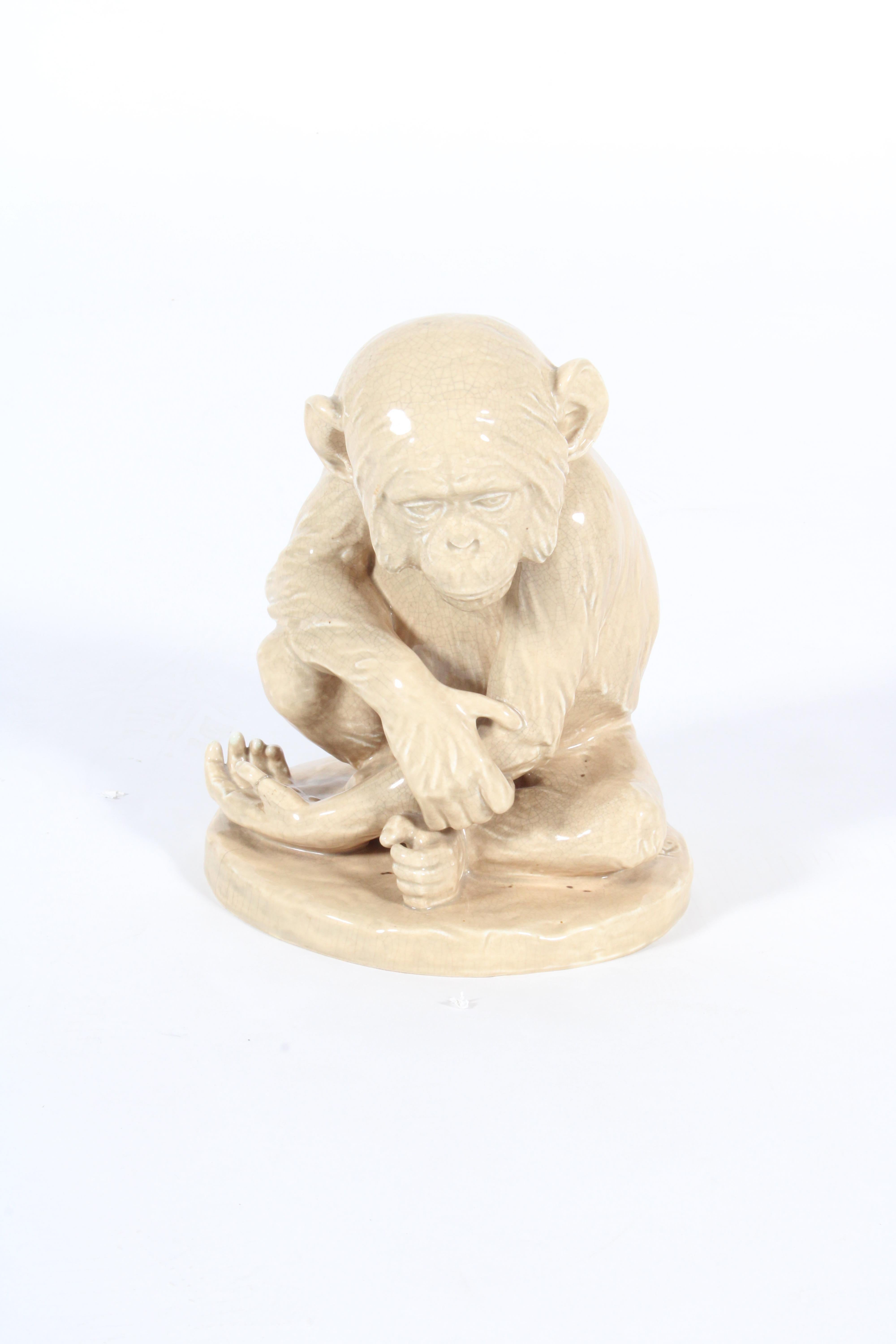 Charming Vintage Ceramic In The Form Of A Chimpanzee  *Free Worldwide Shipping 9