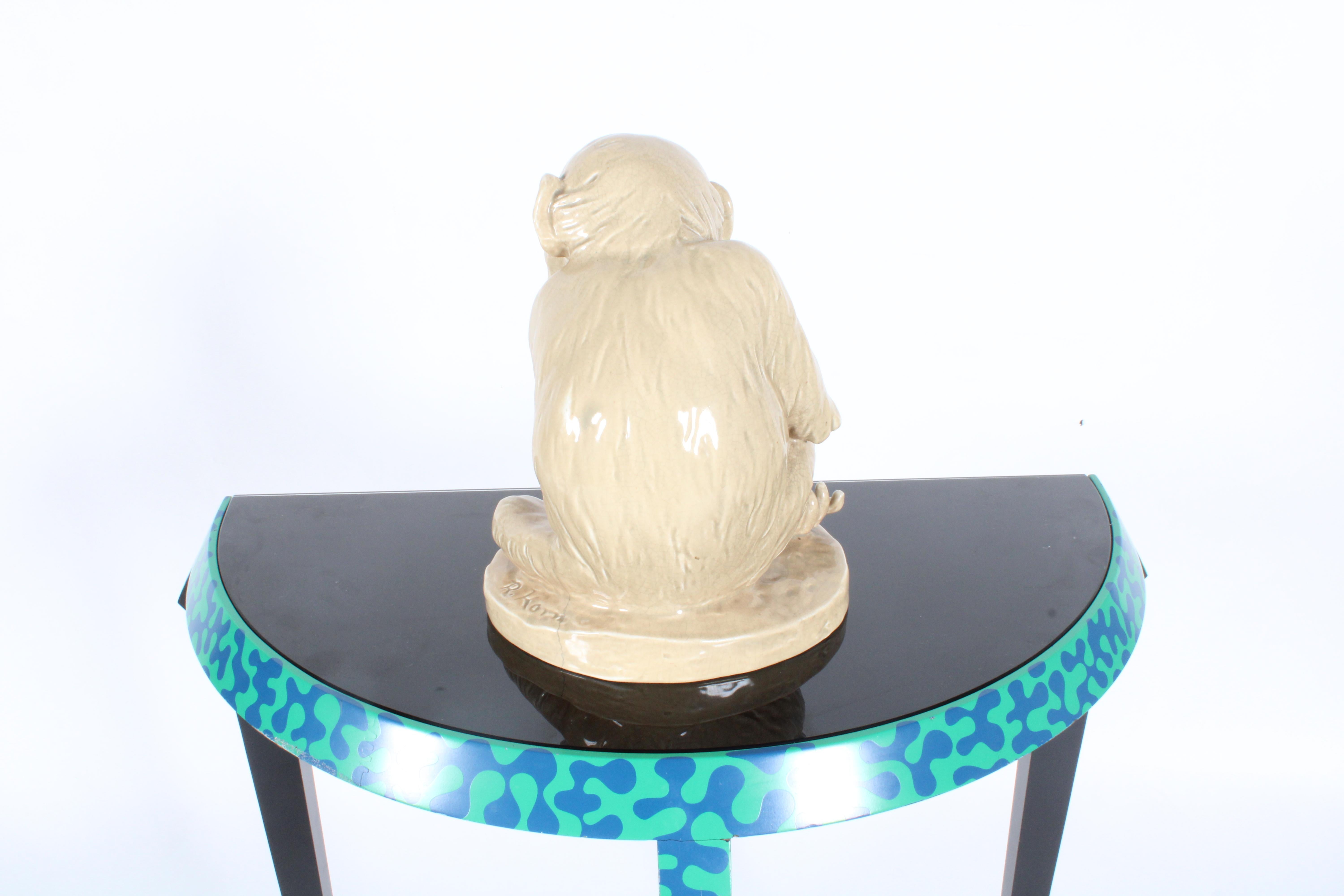 Charming Vintage Ceramic In The Form Of A Chimpanzee  *Free Worldwide Shipping 1