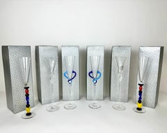 Charming Vintage Champagne Goblets On Long Leg, Set 6 Rosenthal Germany