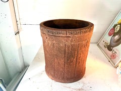 Charming Vintage Faux Bois Terracotta Plante