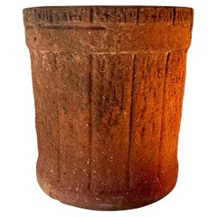 Charming Vintage Faux Bois Terracotta Plante