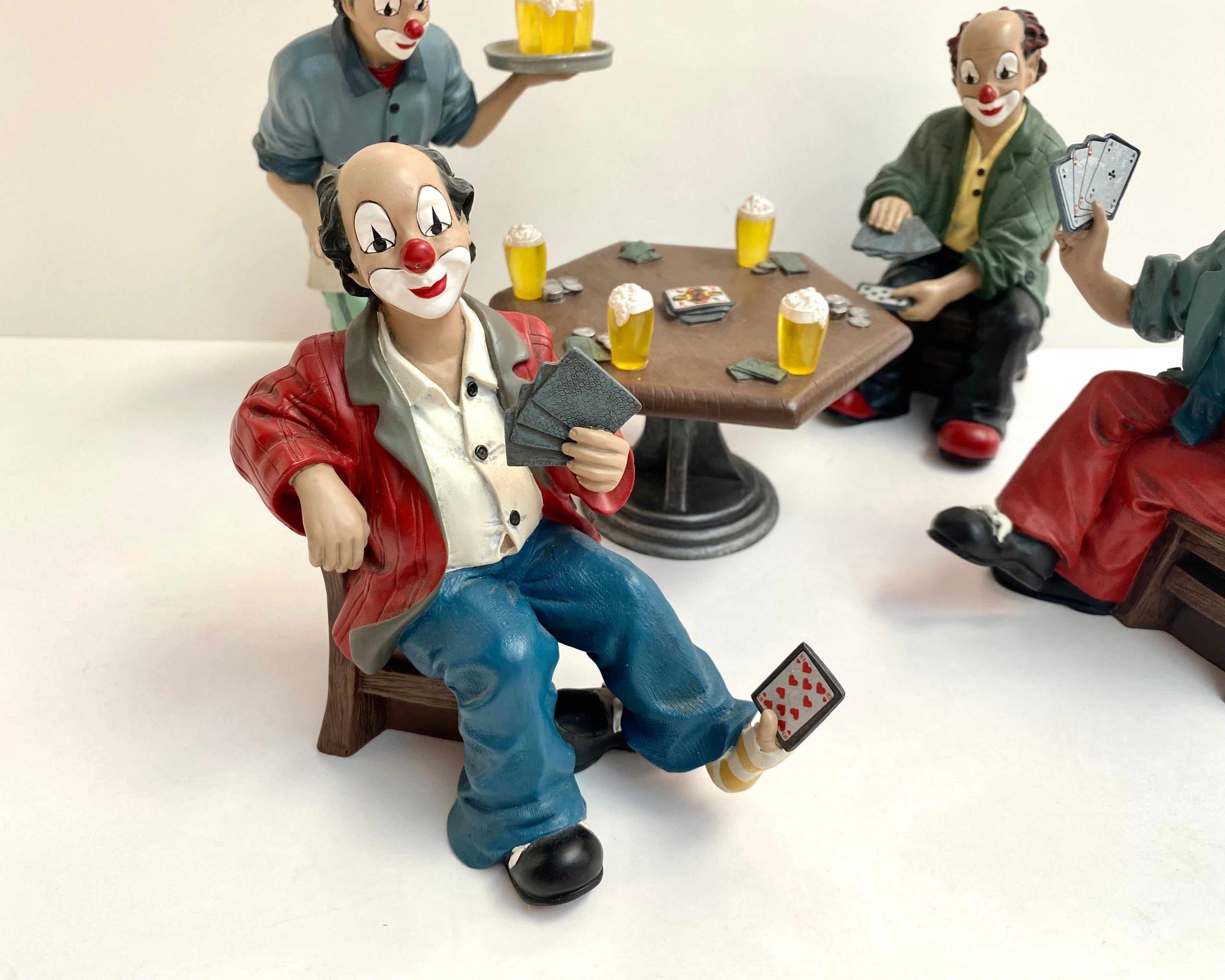 clowns around a table