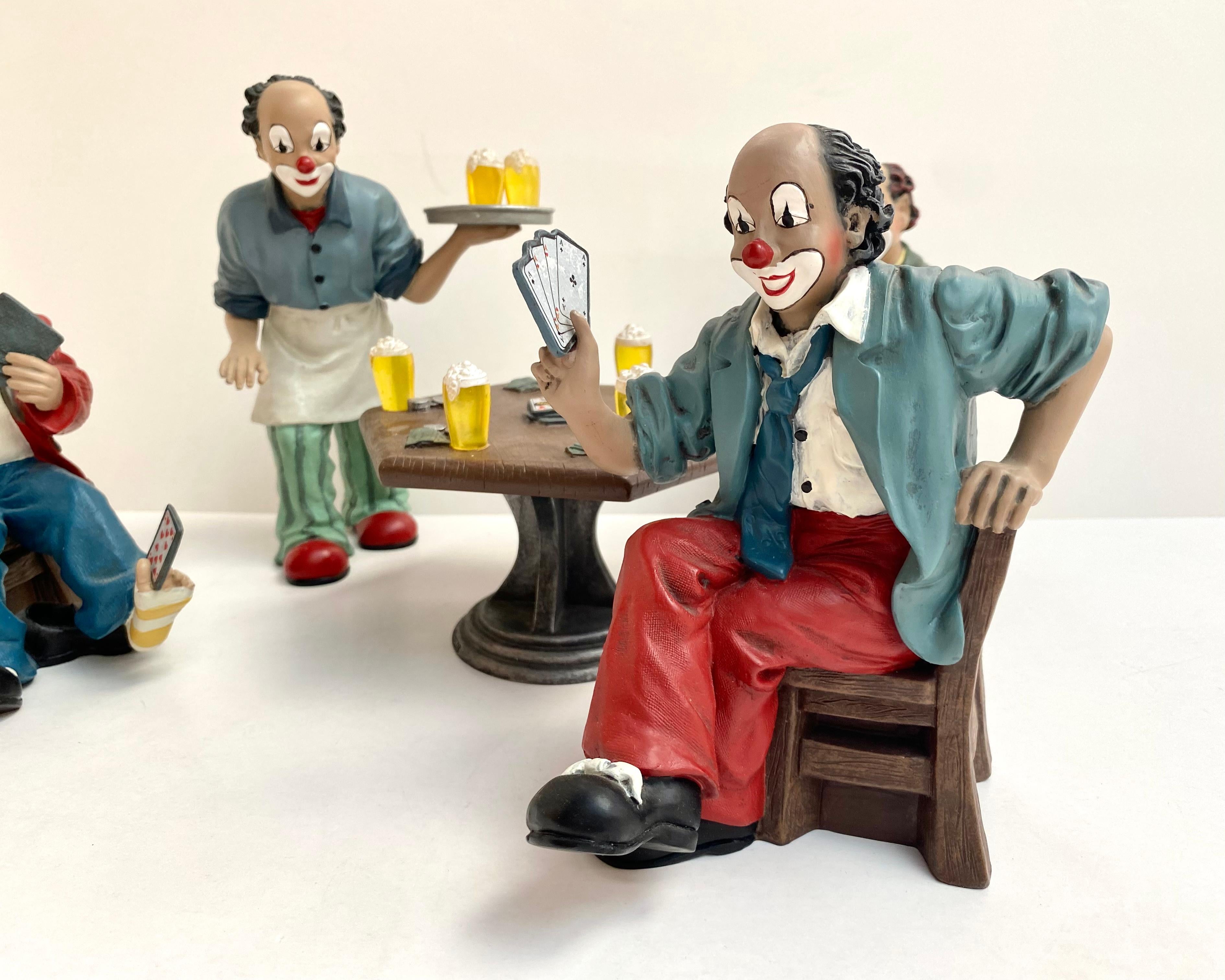 clowns sitting around a table