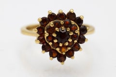 Charming Vintage Heart Garnet Ring