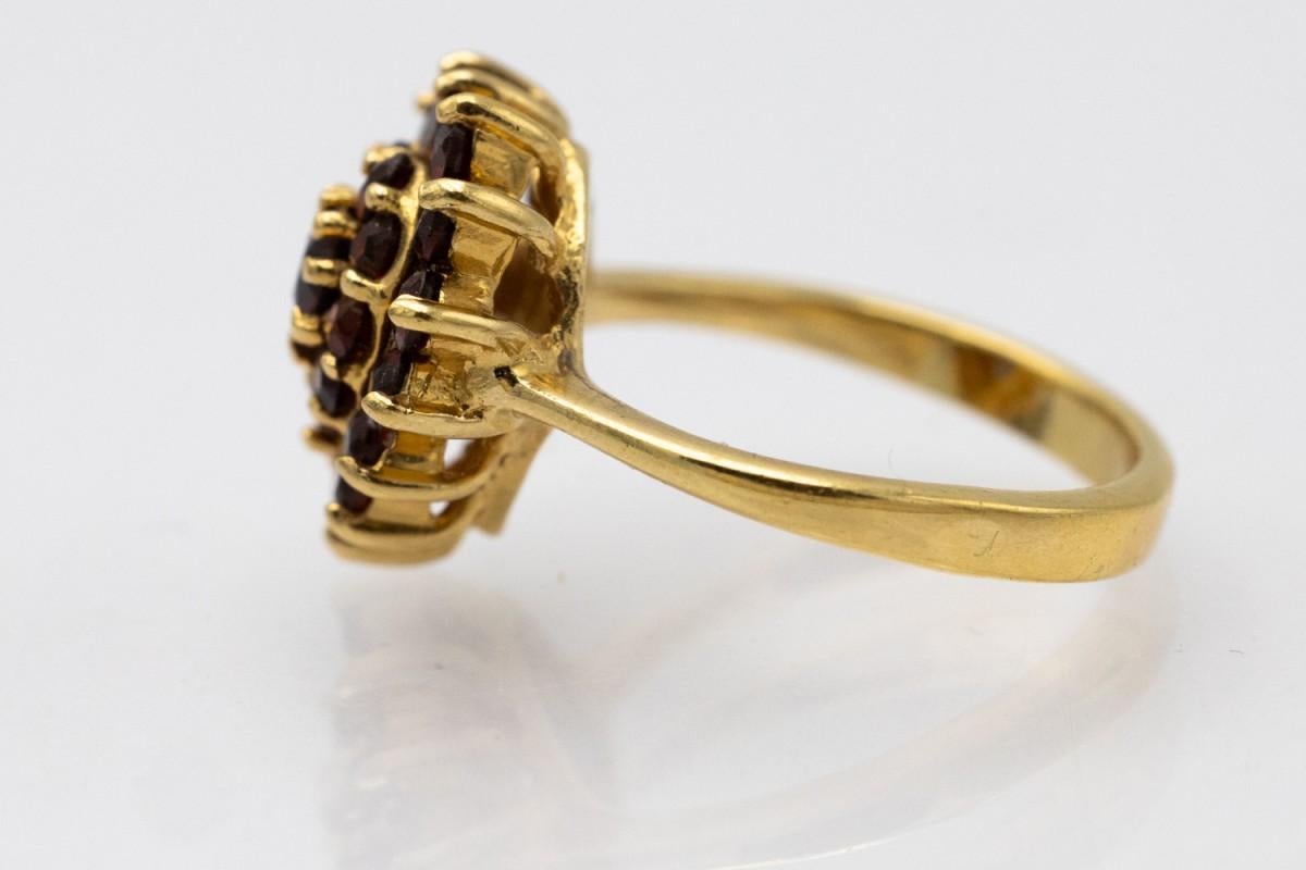 da uomo o donna Incantevole anello con granato a cuore vintage in vendita