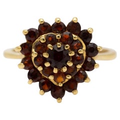 Charmanter Vintage Herz-Granat-Ring