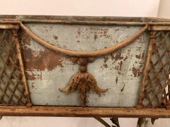 Charming Vintage Iron and Metal Neoclassical Style Planter