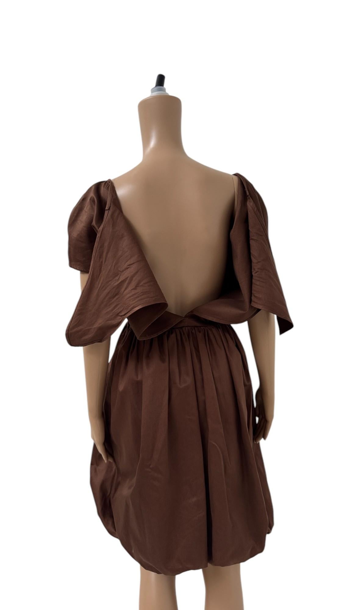 Charming Vintage Italian Balloon Dress with Bow-Back Closure im Angebot 6