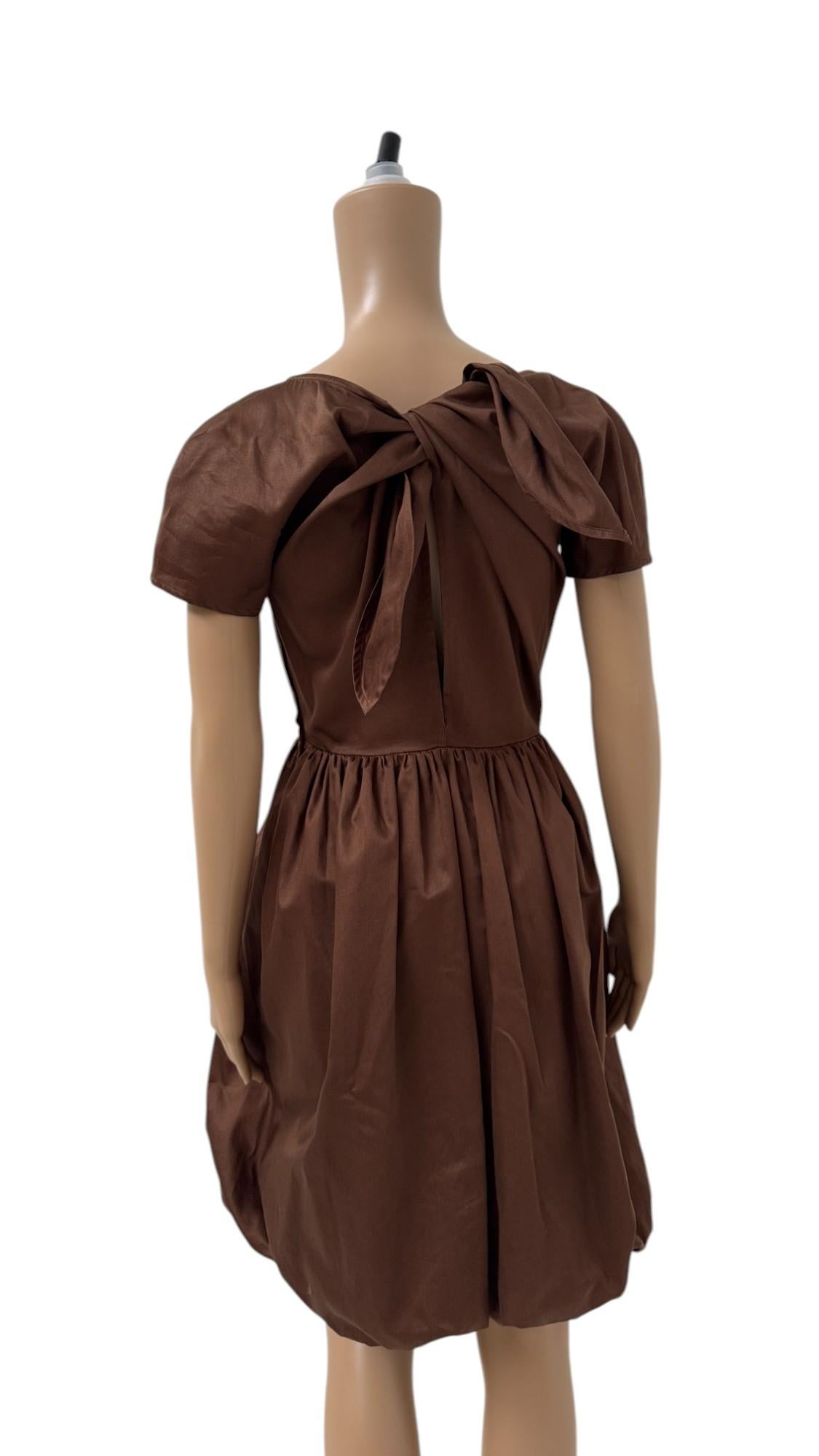Charming Vintage Italian Balloon Dress with Bow-Back Closure im Angebot 7