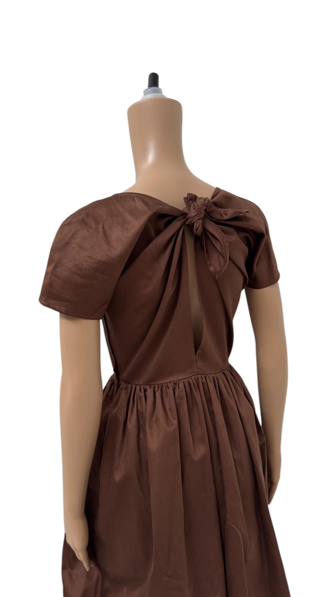 Charming Vintage Italian Balloon Dress with Bow-Back Closure im Angebot 8