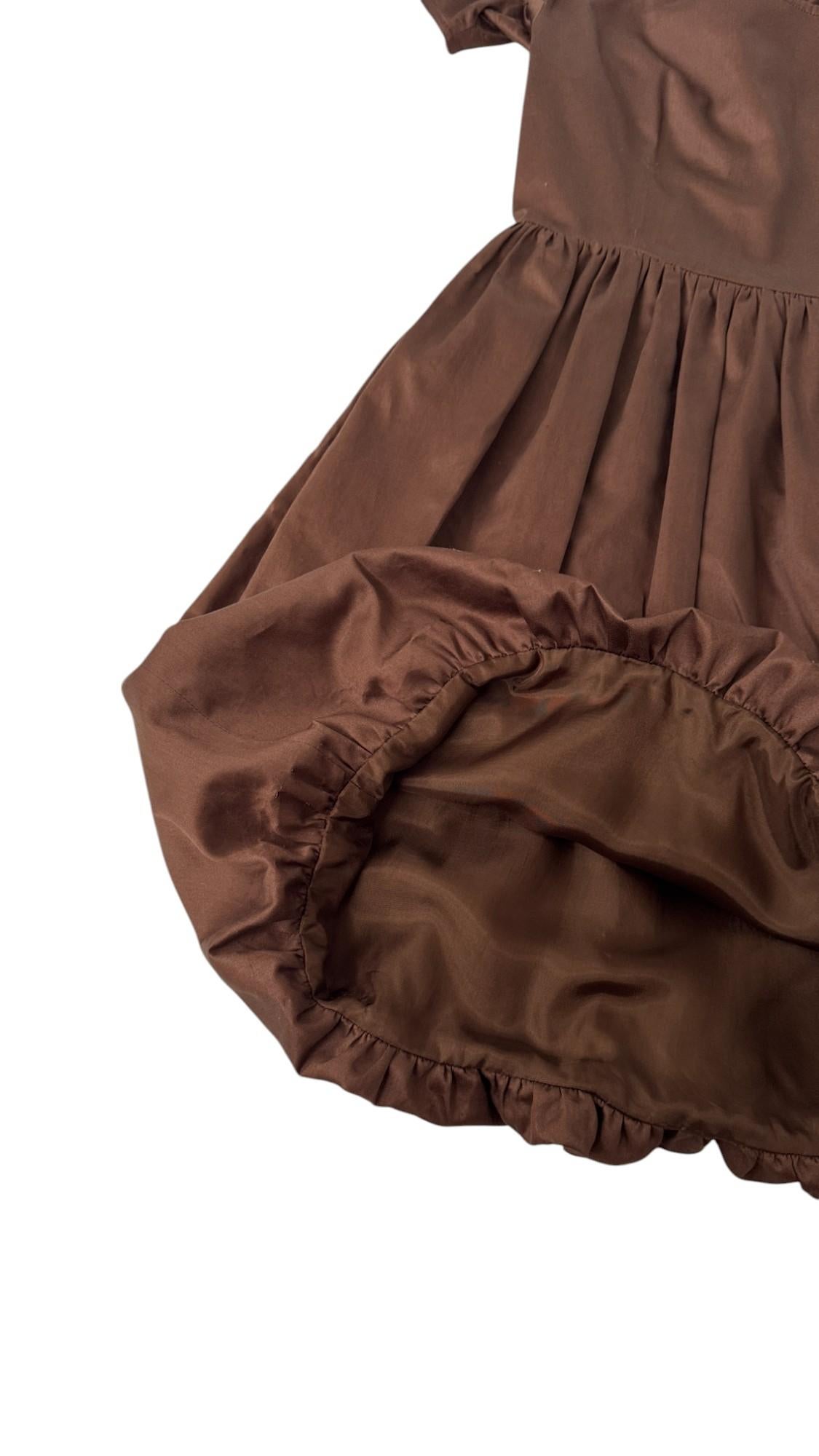 Charming Vintage Italian Balloon Dress with Bow-Back Closure im Angebot 11