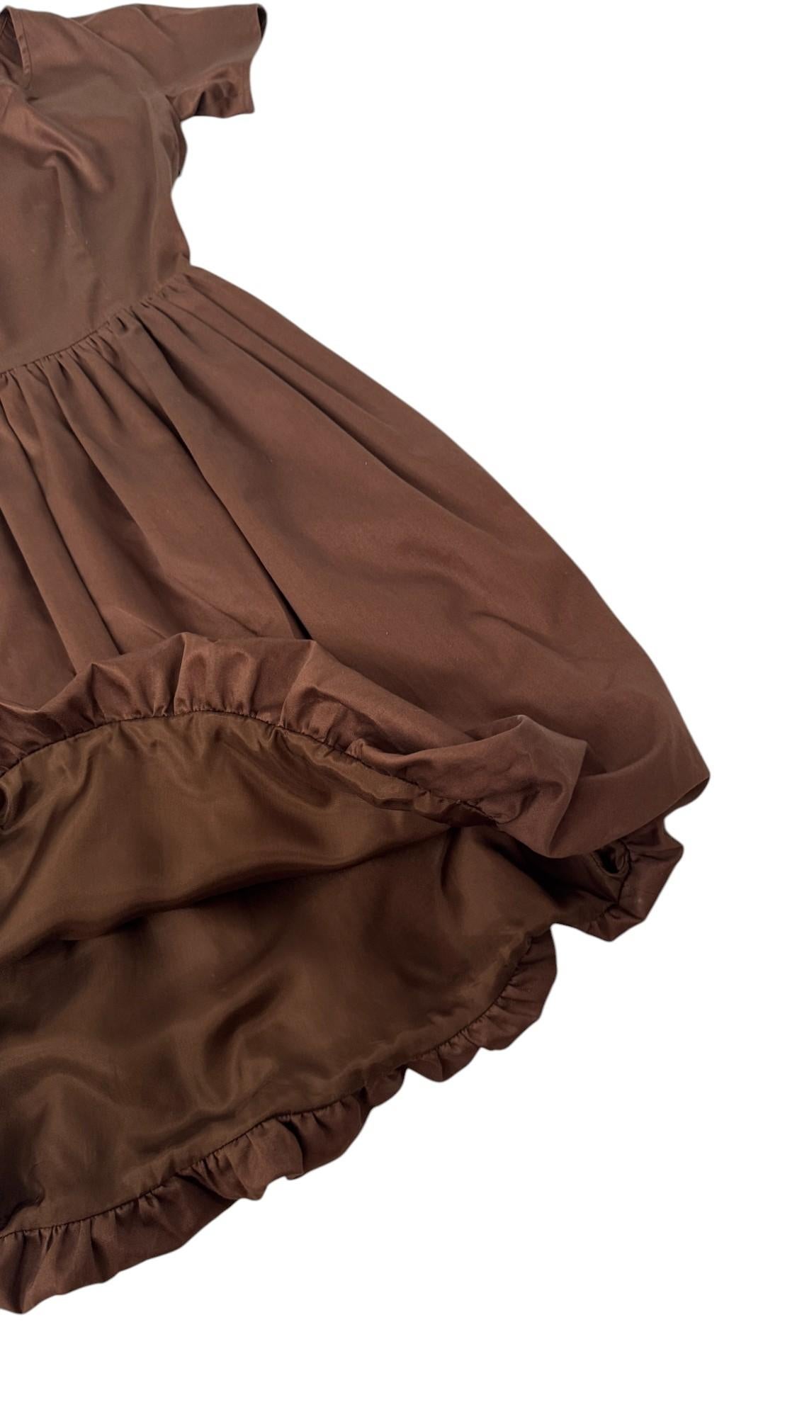 Charming Vintage Italian Balloon Dress with Bow-Back Closure im Angebot 12