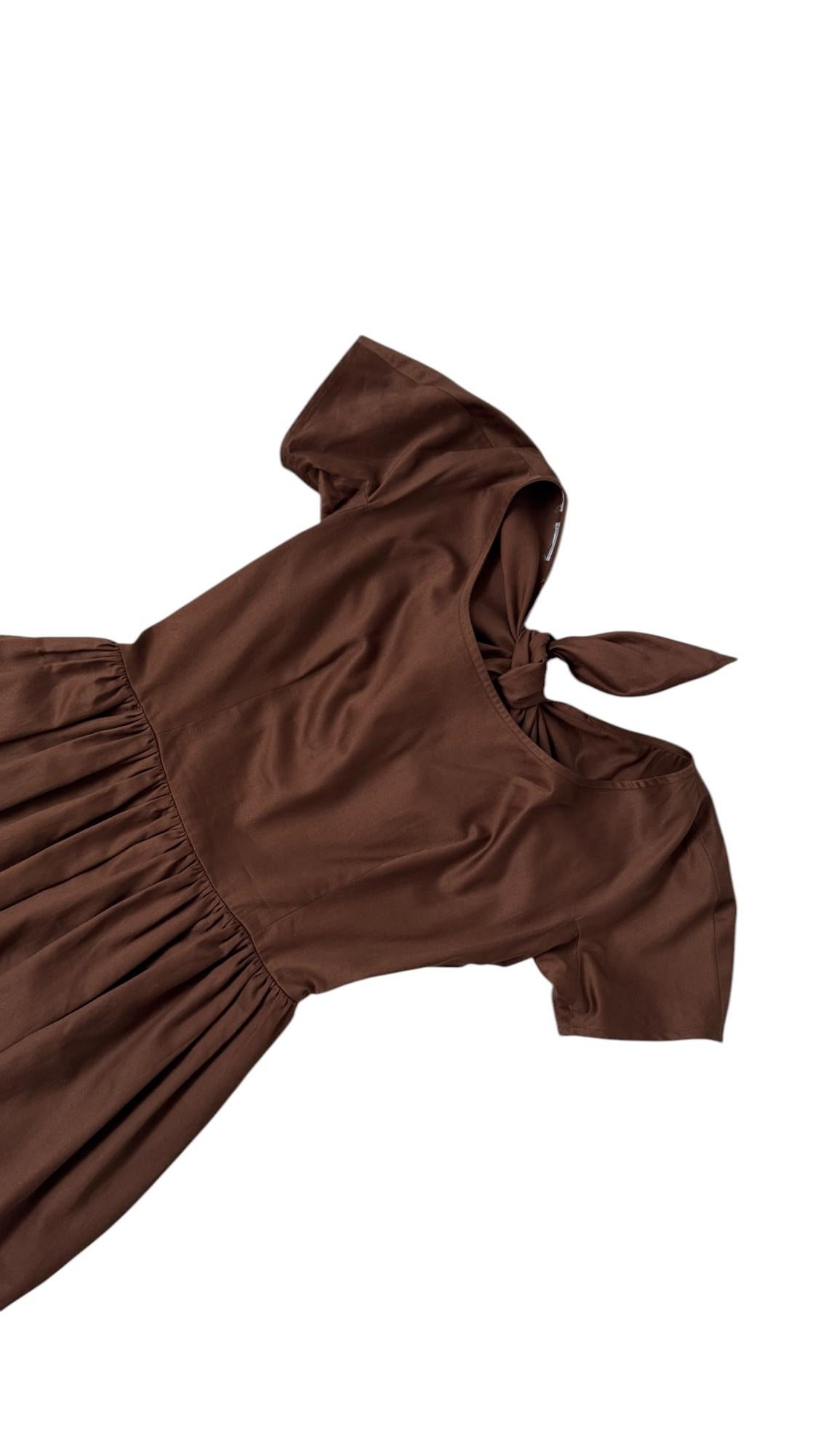 Charming Vintage Italian Balloon Dress with Bow-Back Closure im Angebot 13