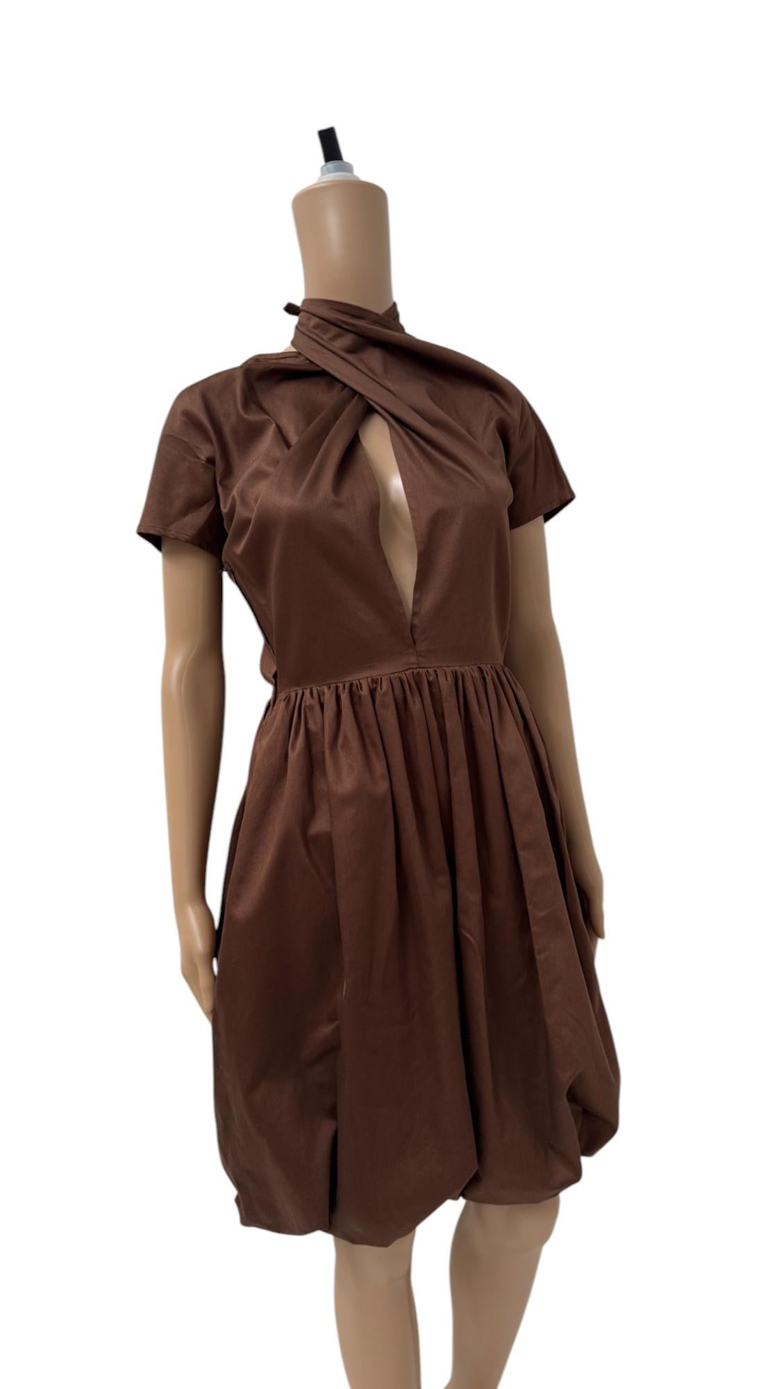 Charming Vintage Italian Balloon Dress with Bow-Back Closure im Zustand „Gut“ im Angebot in Milano, IT