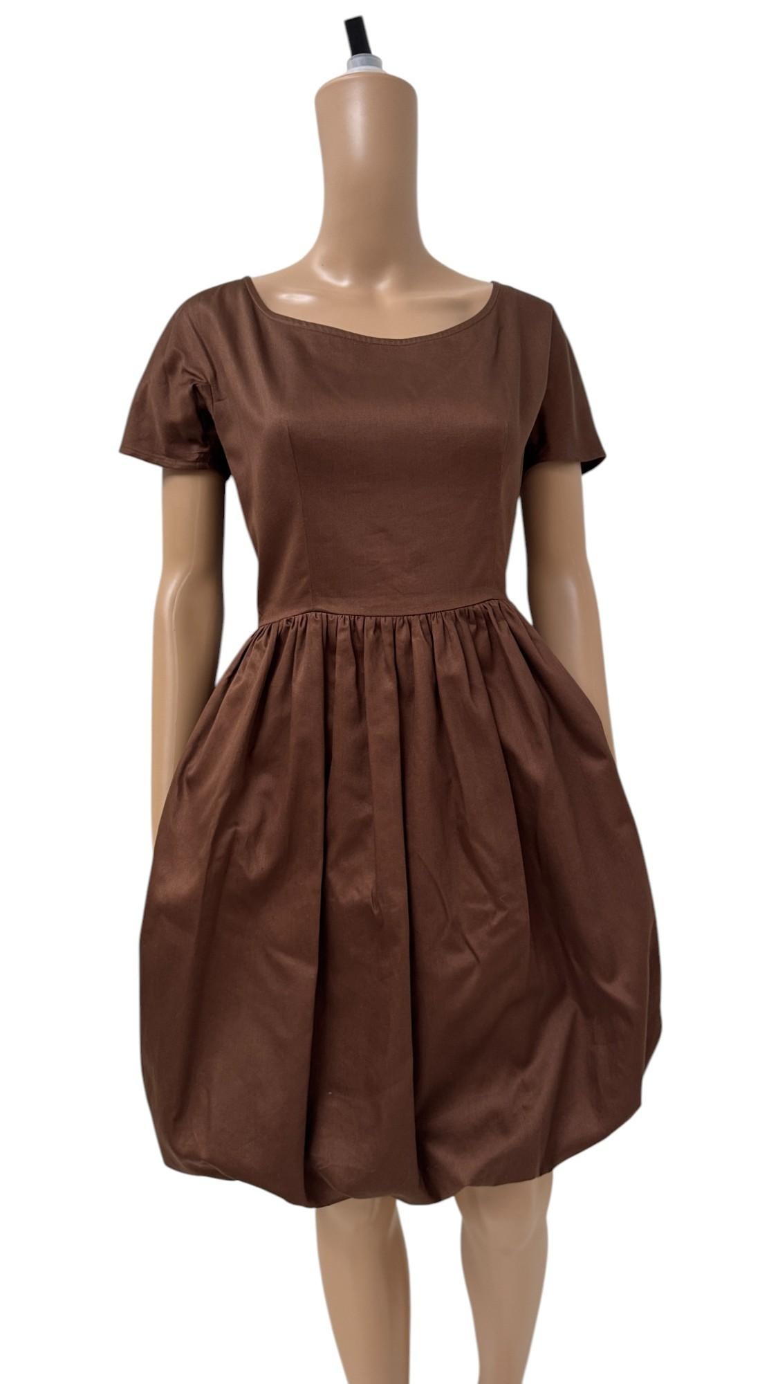 Charming Vintage Italian Balloon Dress with Bow-Back Closure im Angebot 1