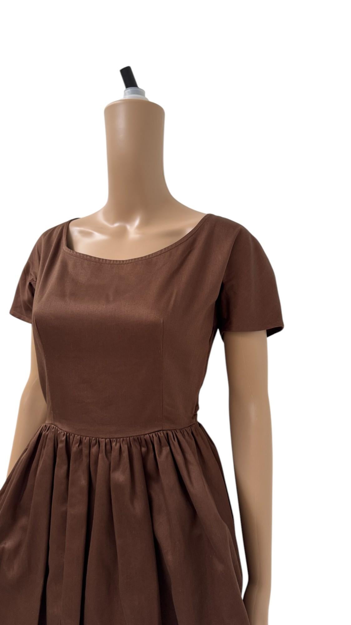 Charming Vintage Italian Balloon Dress with Bow-Back Closure im Angebot 4