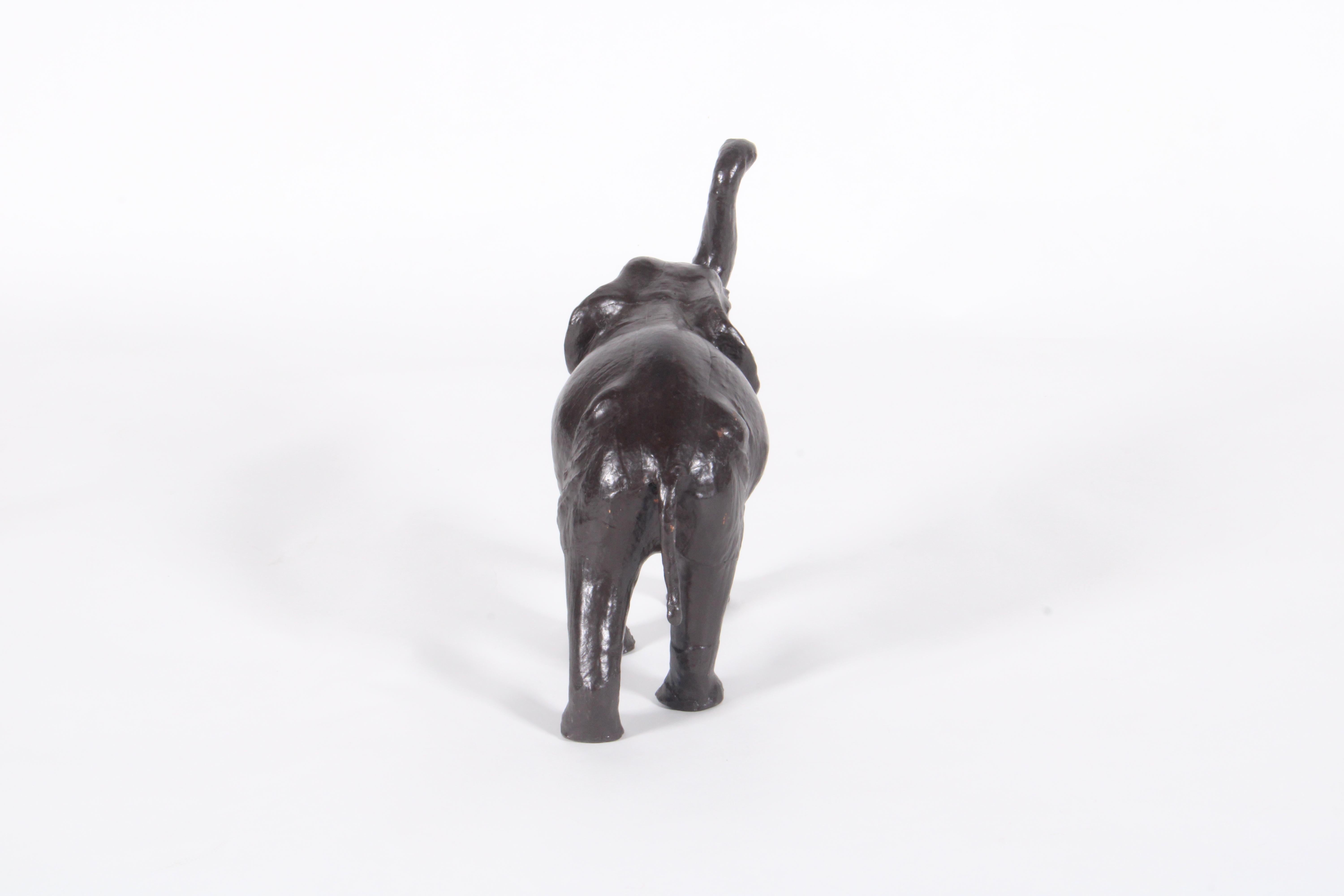 Charme Elephant Sculrpture in pelle vintage * Consegna gratuita in tutto il mondo in vendita 3