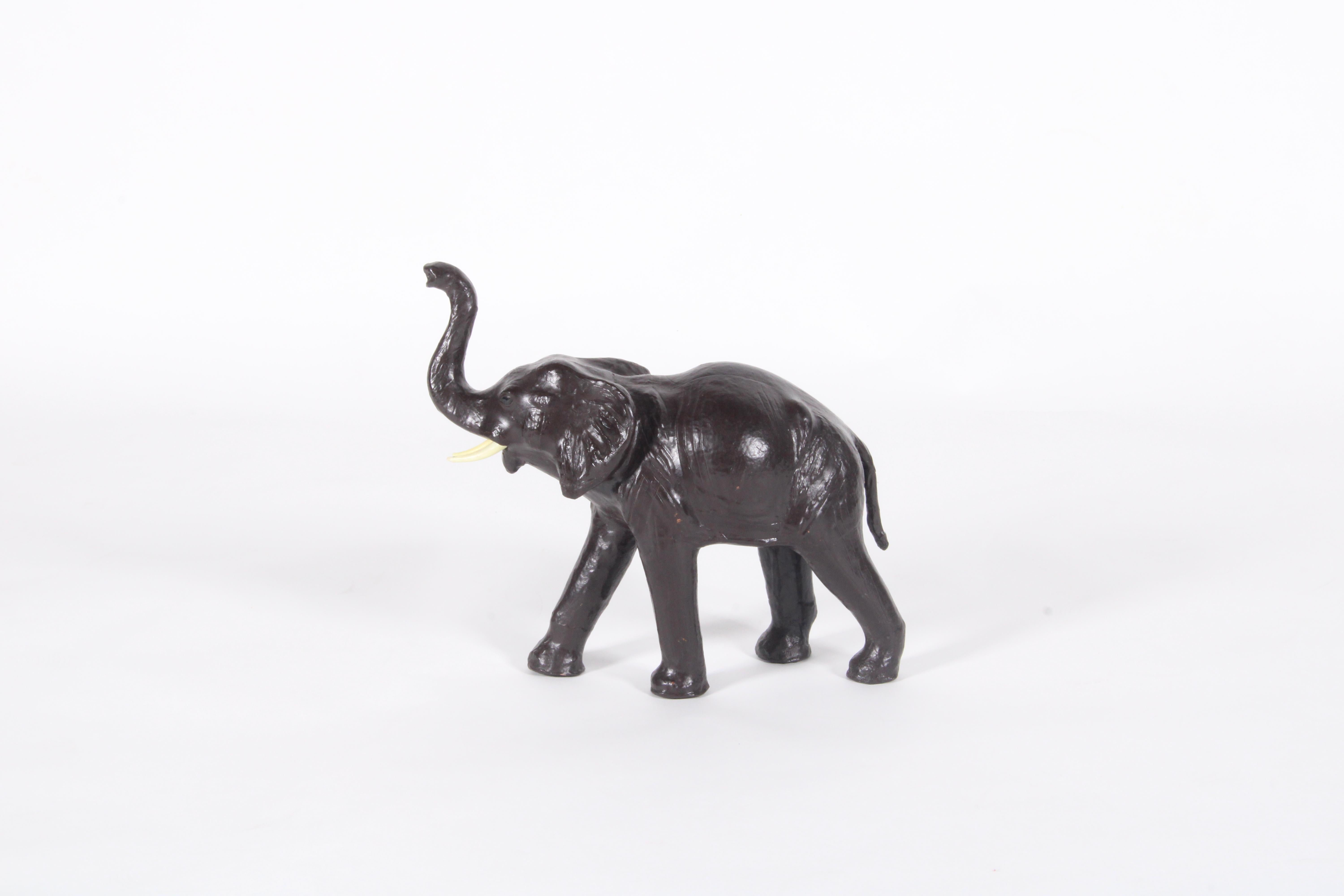 Charme Elephant Sculrpture in pelle vintage * Consegna gratuita in tutto il mondo in vendita 1