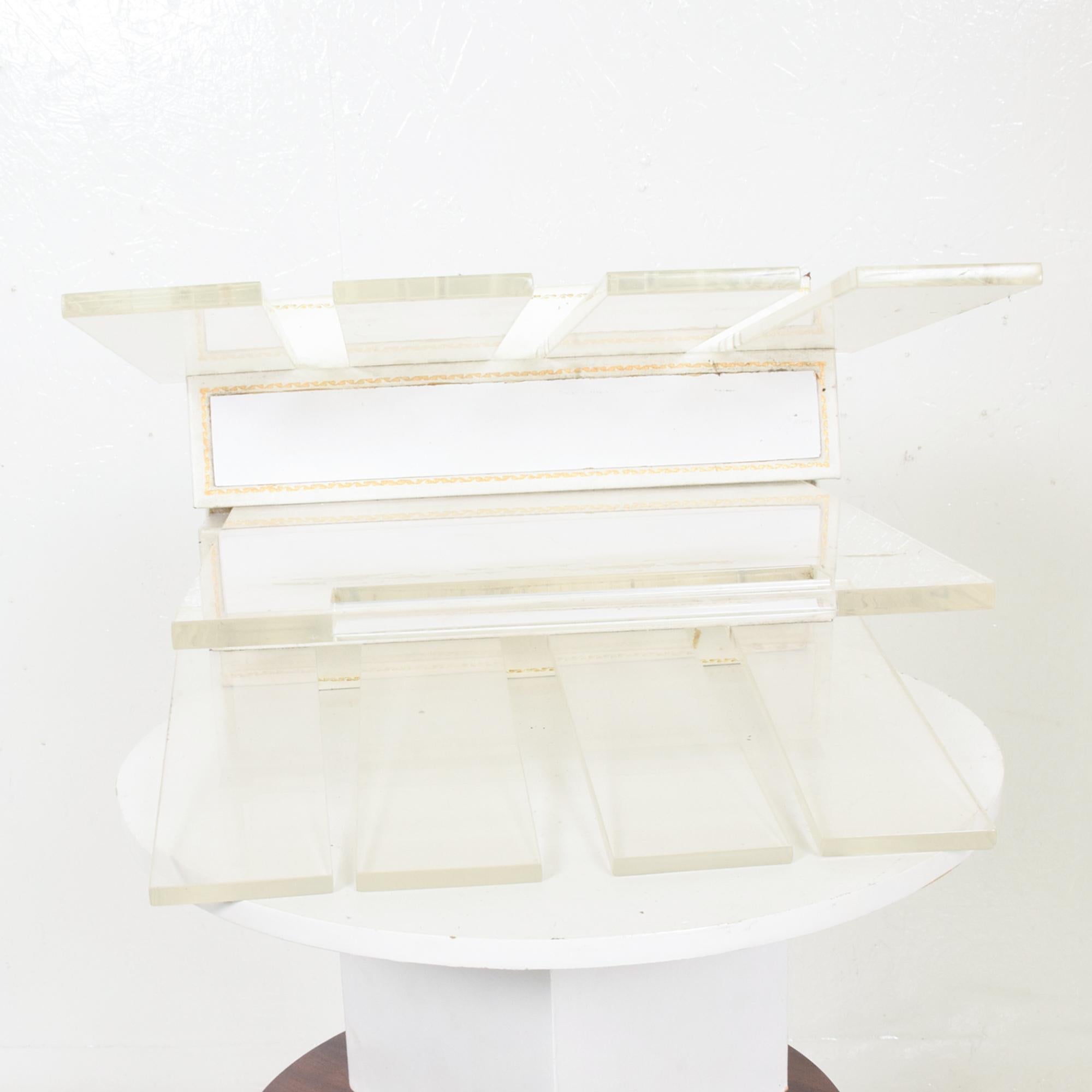 Charming Vintage Lucite & Leather Modern Magazine Rack Holder Carry Caddy, 1970s 11