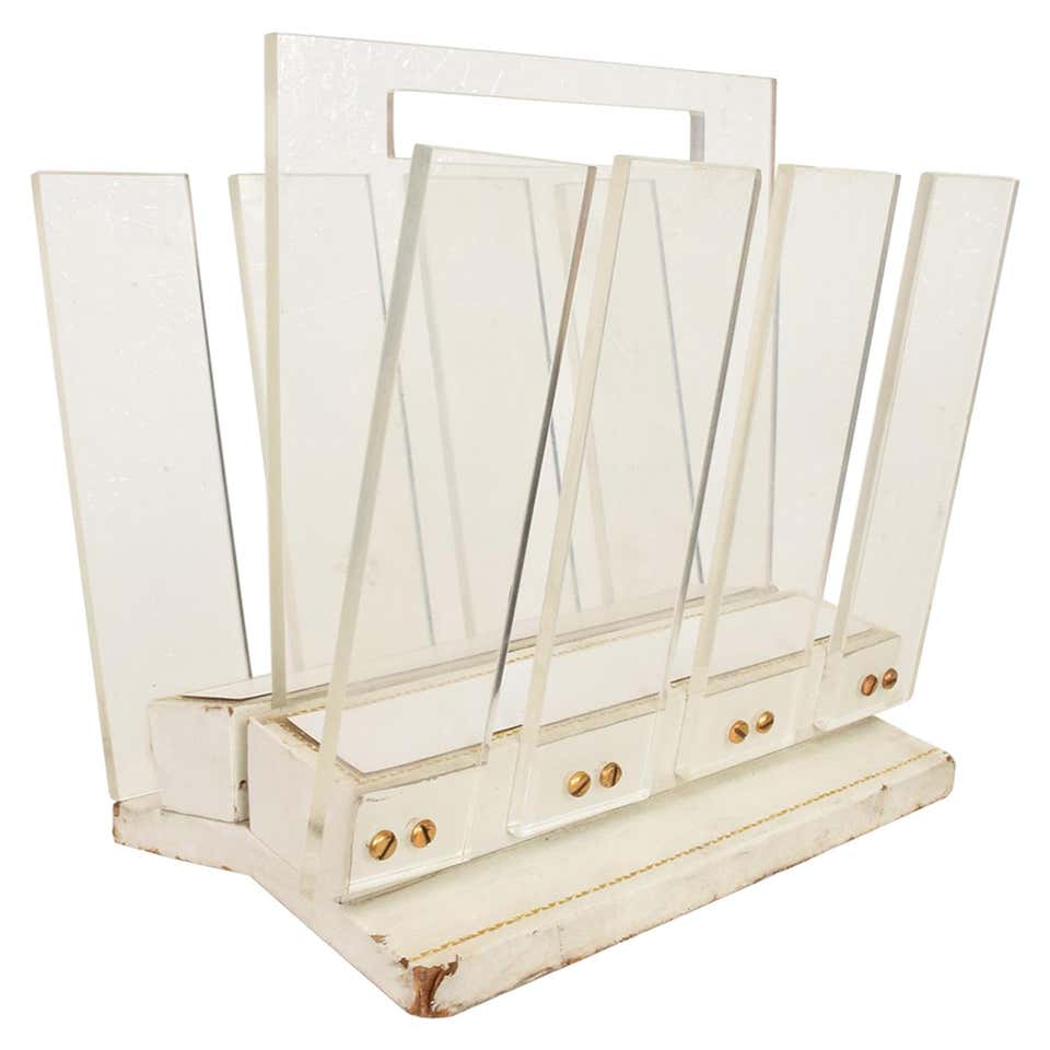 1960s Modern Magazine Holder Sculptural Folding Rack in Blonde Wood ...
