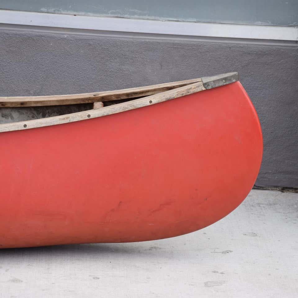 Charming Old Town Maine Red Canoe Two Seater Camper Vintage Boat Ready for Fun! 4