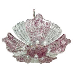 Charming Vintage Murano Glass Ceiling lamp Pink