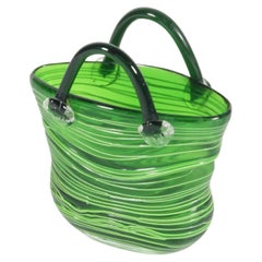 Charming Vintage Murano Vase In The Form Of A Handbag *FREE WORLDWIDE DELIVERY
