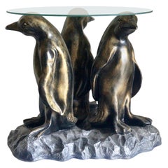 Charming Vintage Penguin Side Table, France, 1970s