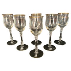 Charmant ensemble vintage de 6 verres en cristal cognac de Gallo, Allemagne, 1970