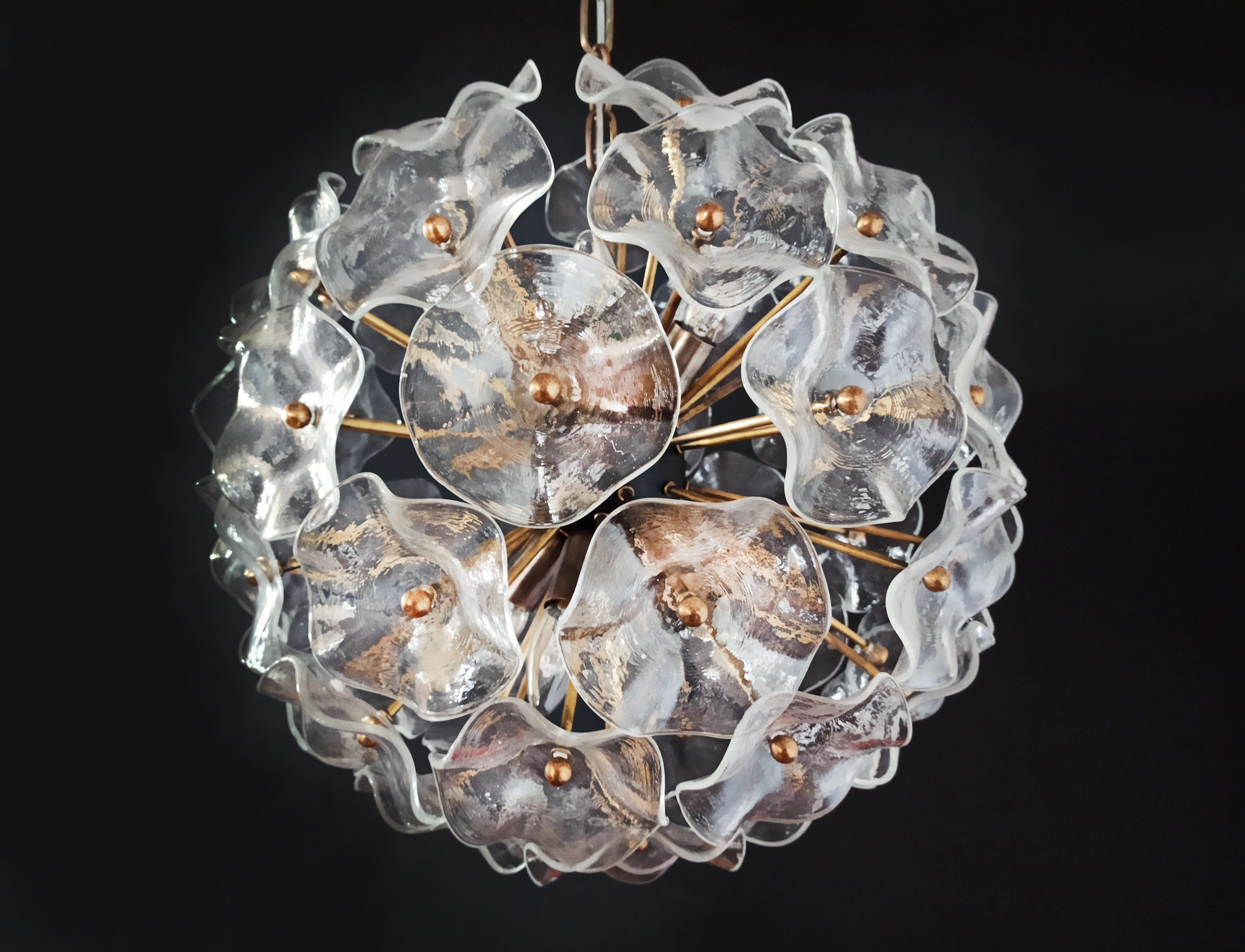 Mid-Century Modern Charming Vintage Sputnik Italian Murano Chandelier For Sale