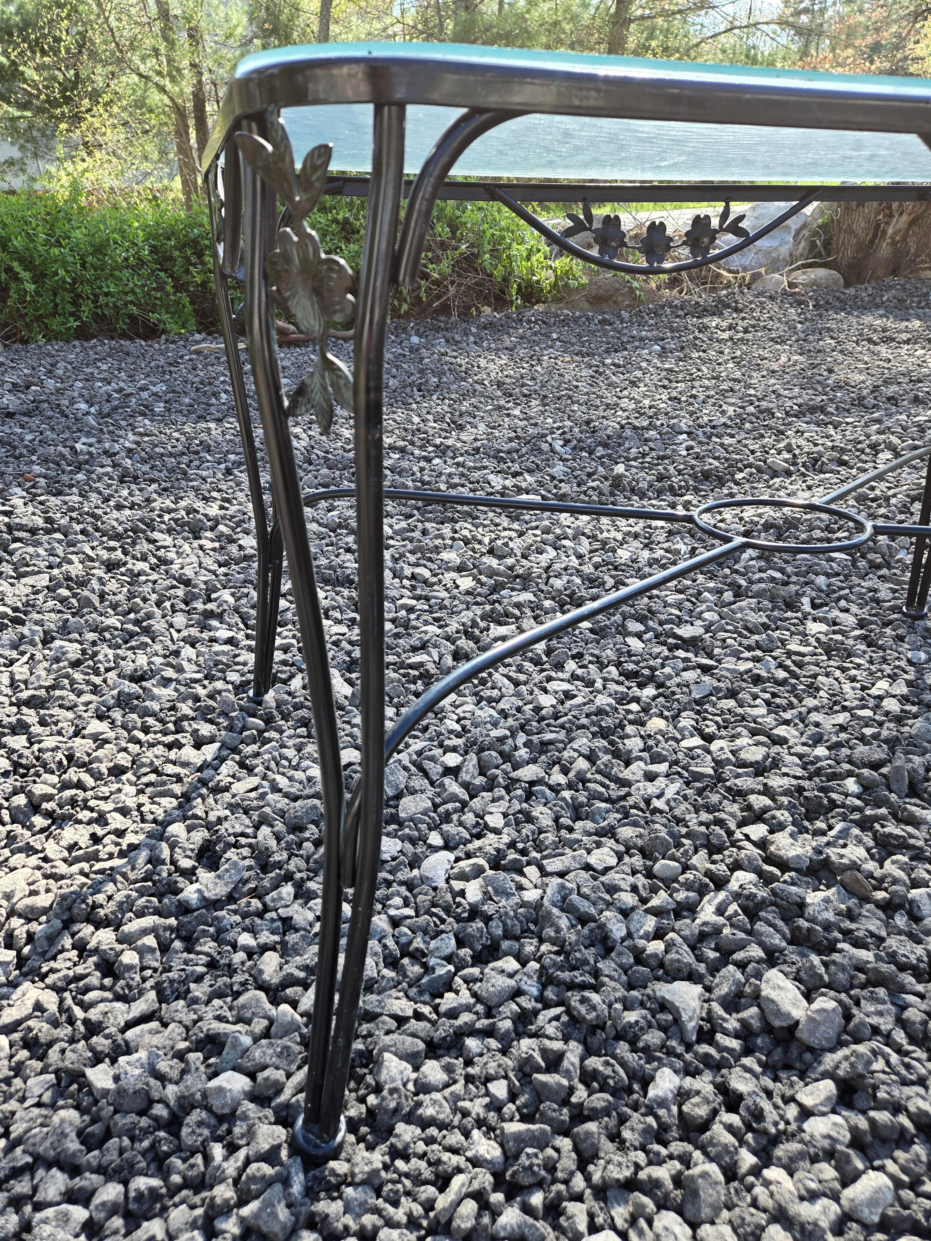 Metal Charming Vintage Wrought Iron Patio Seating For Sale