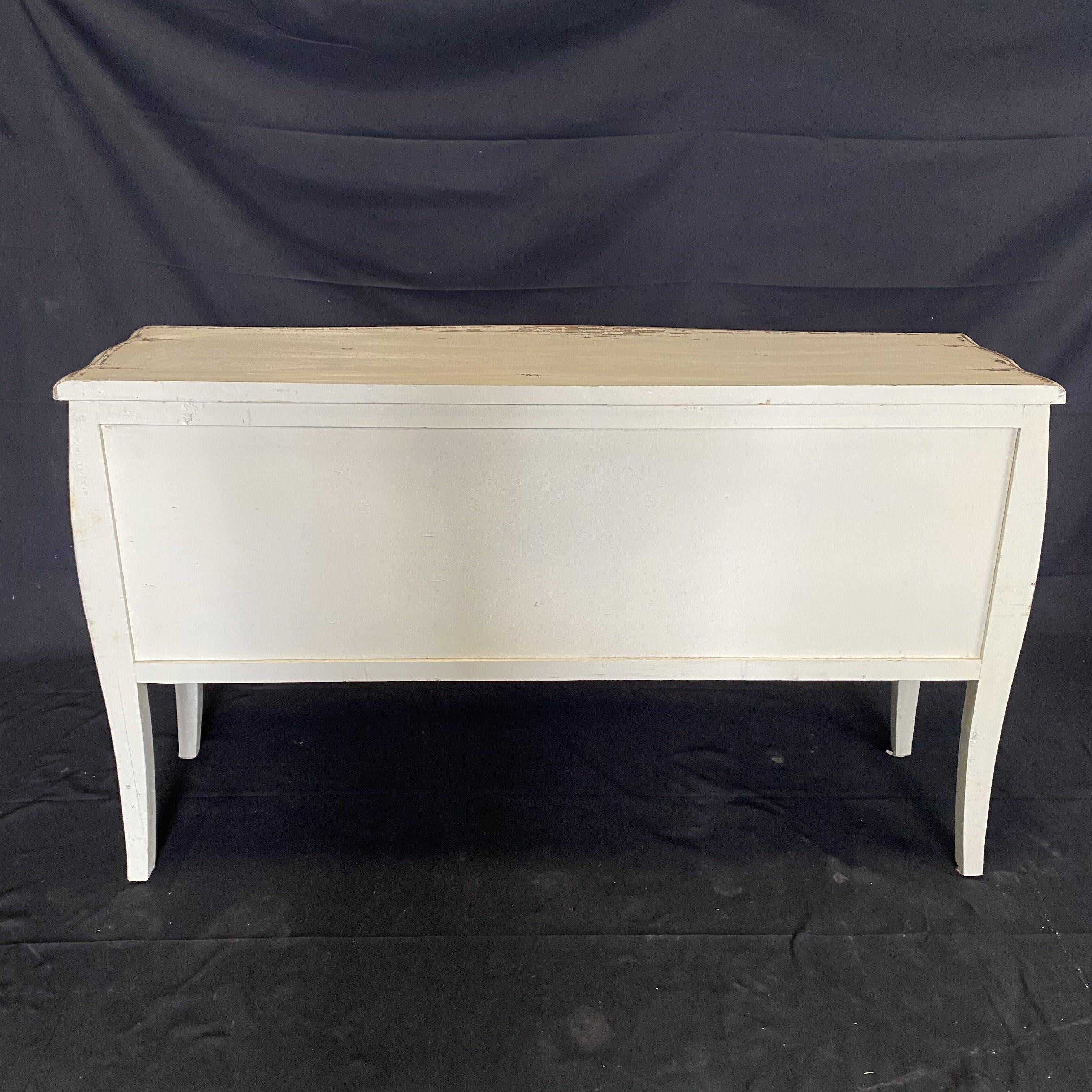 Charming White Painted Louis XV Style Dresser Commode or Chest of Drawers 7
