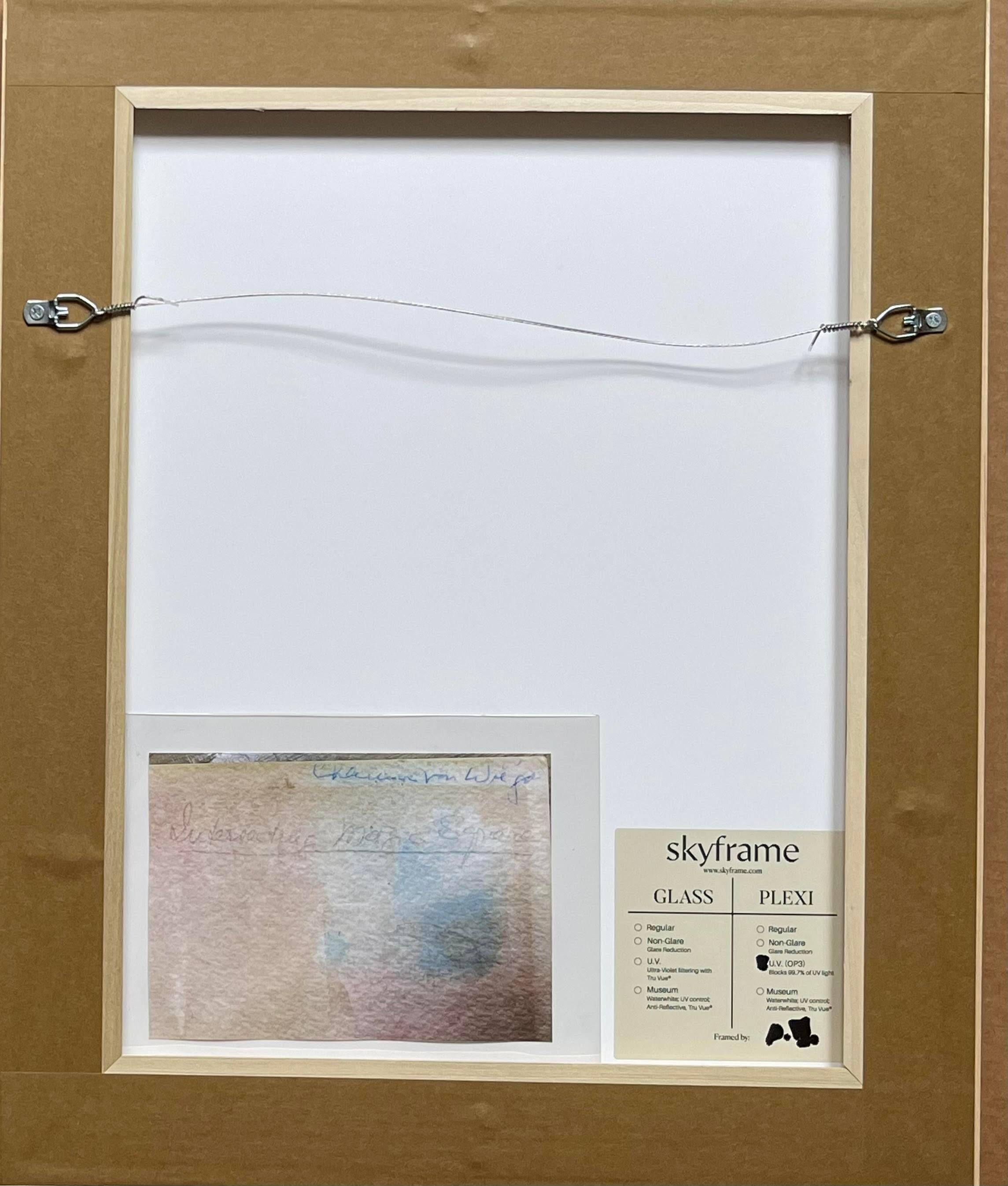 Charmion von Wiegand
Intersecting Magic Square, ca. 1963
Gouache on paperboard
Signed and titled on the back of the artwork. The signature shown on the frame back is a photo of the actual signature on the artwork itself.
Frame Included: elegantly