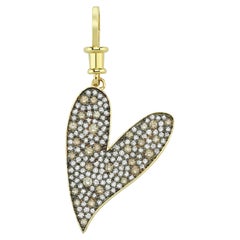 Mega Heart Charms Company 14k Gelbgold-Anhänger mit Diamanten
