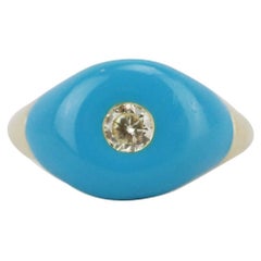 Charms Company Les Bonbons 14K Yellow Gold, Enamel And Quartz Ring