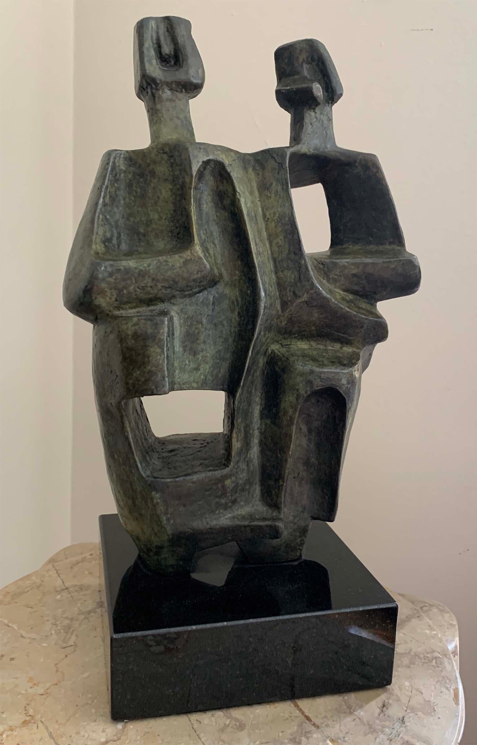 Charna Rickey Abstract Sculpture - Cubist Couple
