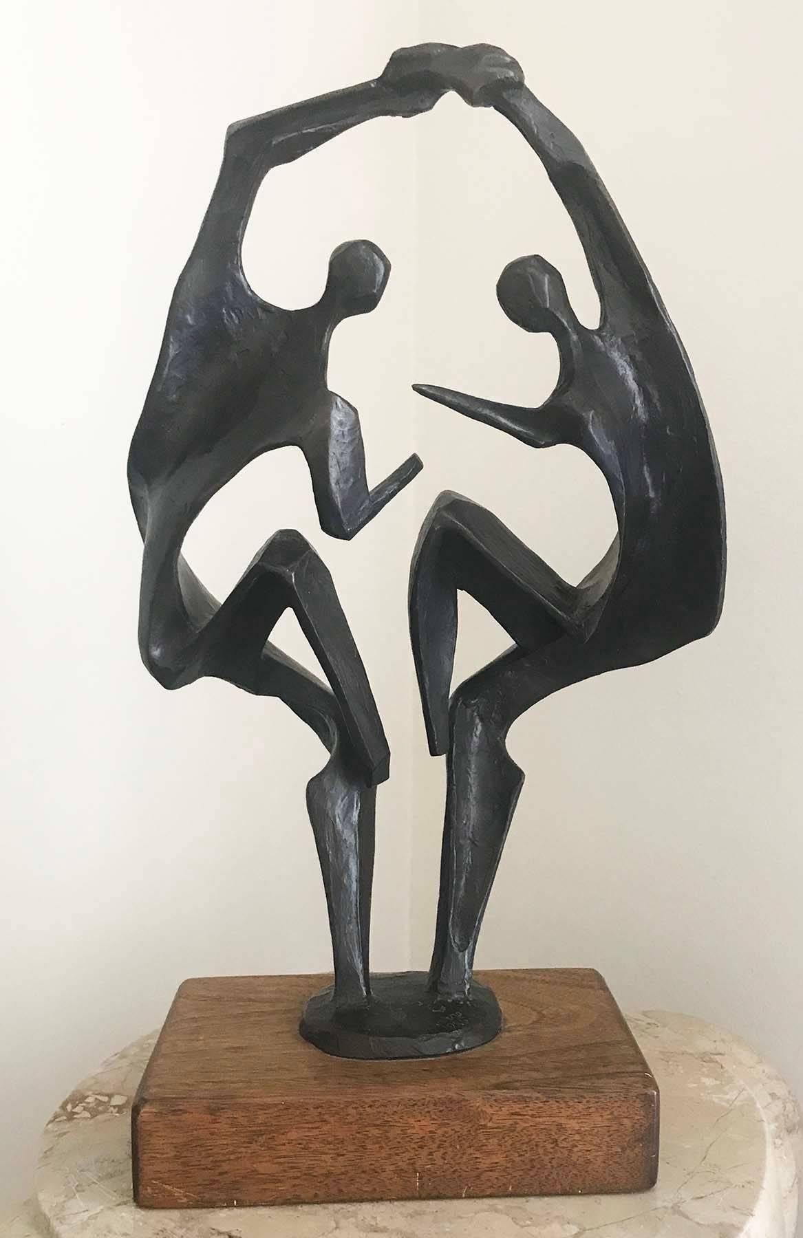 Cubist Dancers - Sculpture by Charna Rickey