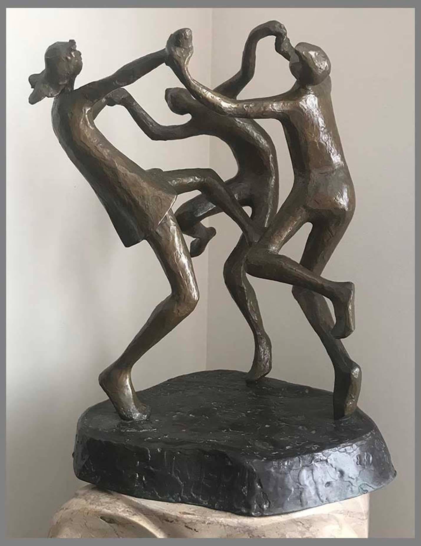 Charna Rickey Figurative Sculpture - Dancers of Joy