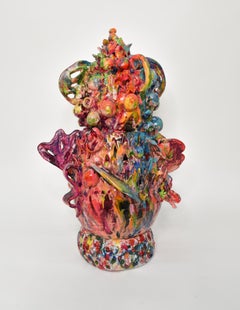 Untitled IV. Glazed ceramic abstract jar sculpture