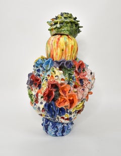 Untitled VIII. Glazed ceramic abstract jar  sculpture