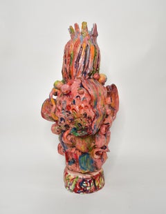 Unbenannt XI. Abstrakter glasierter Keramikgefäß  Skulptur