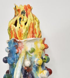 Untitled XIII. Glazed ceramic abstract jar sculpture