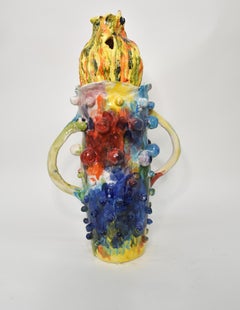 Untitled XIII. Glazed ceramic abstract jar sculpture