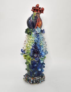 Untitled XVIII. Glazed ceramic abstract jar sculpture