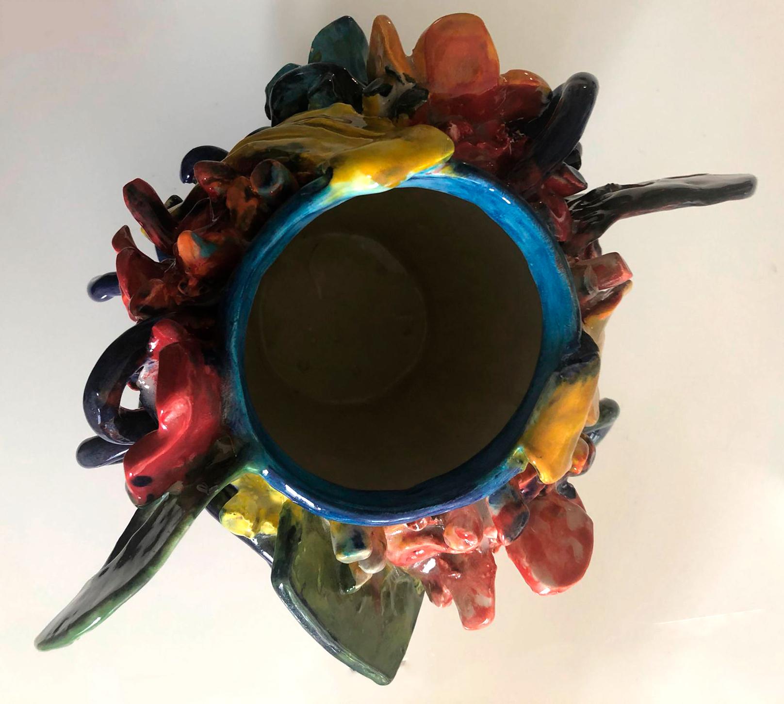 It’s a Party. Glazed ceramic abstract jar sculpture For Sale 2