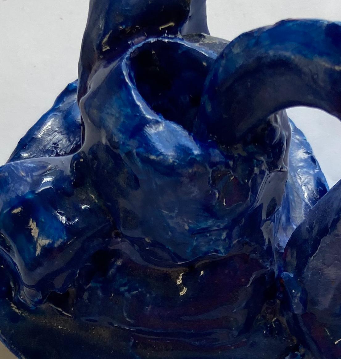 Untitled XXVIII. Glazed ceramic abstract sculpture - Sculpture by Charo Oquet