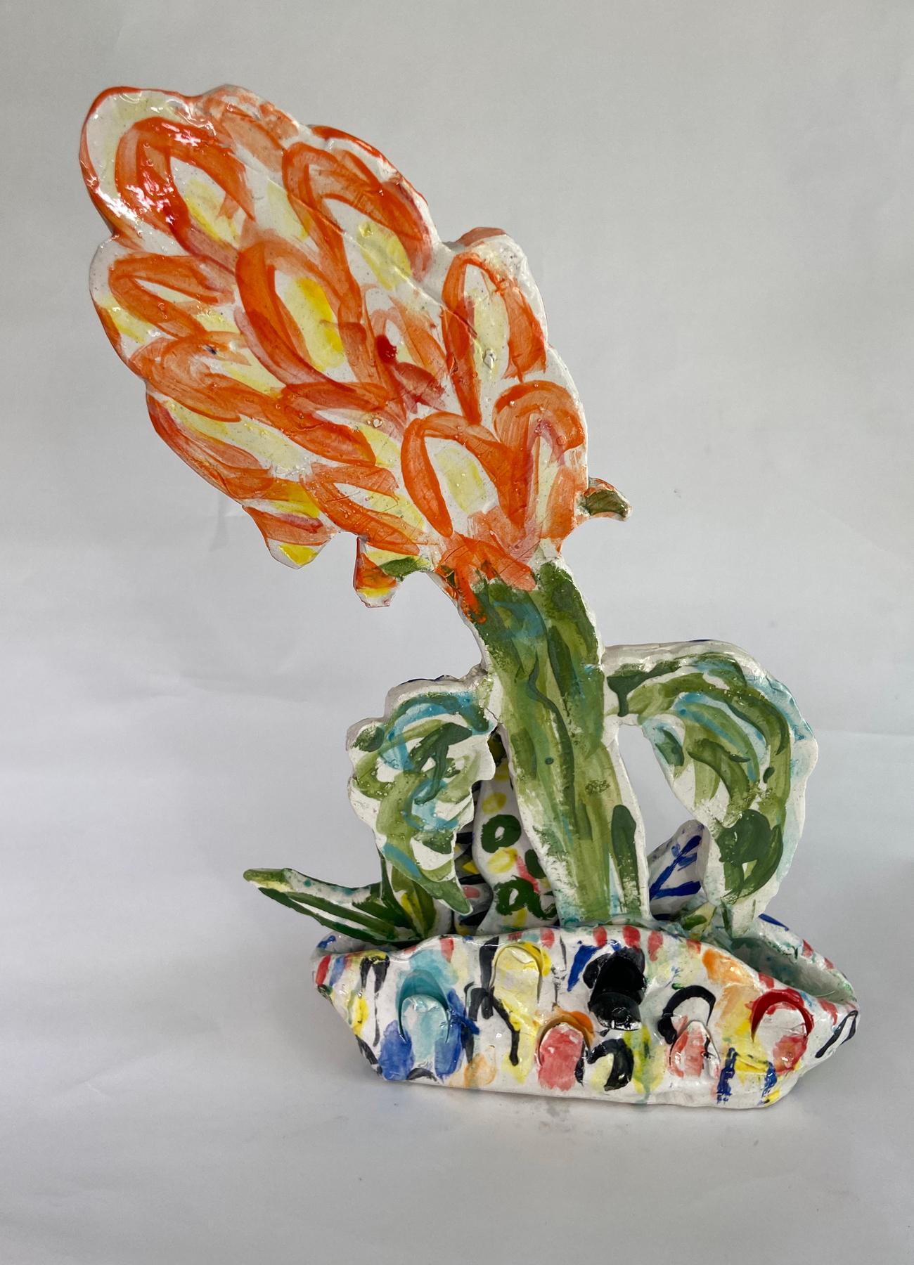 Charo Oquet Still-Life Sculpture - Untitled XXXXVII. Glazed ceramic  abstract sculpture