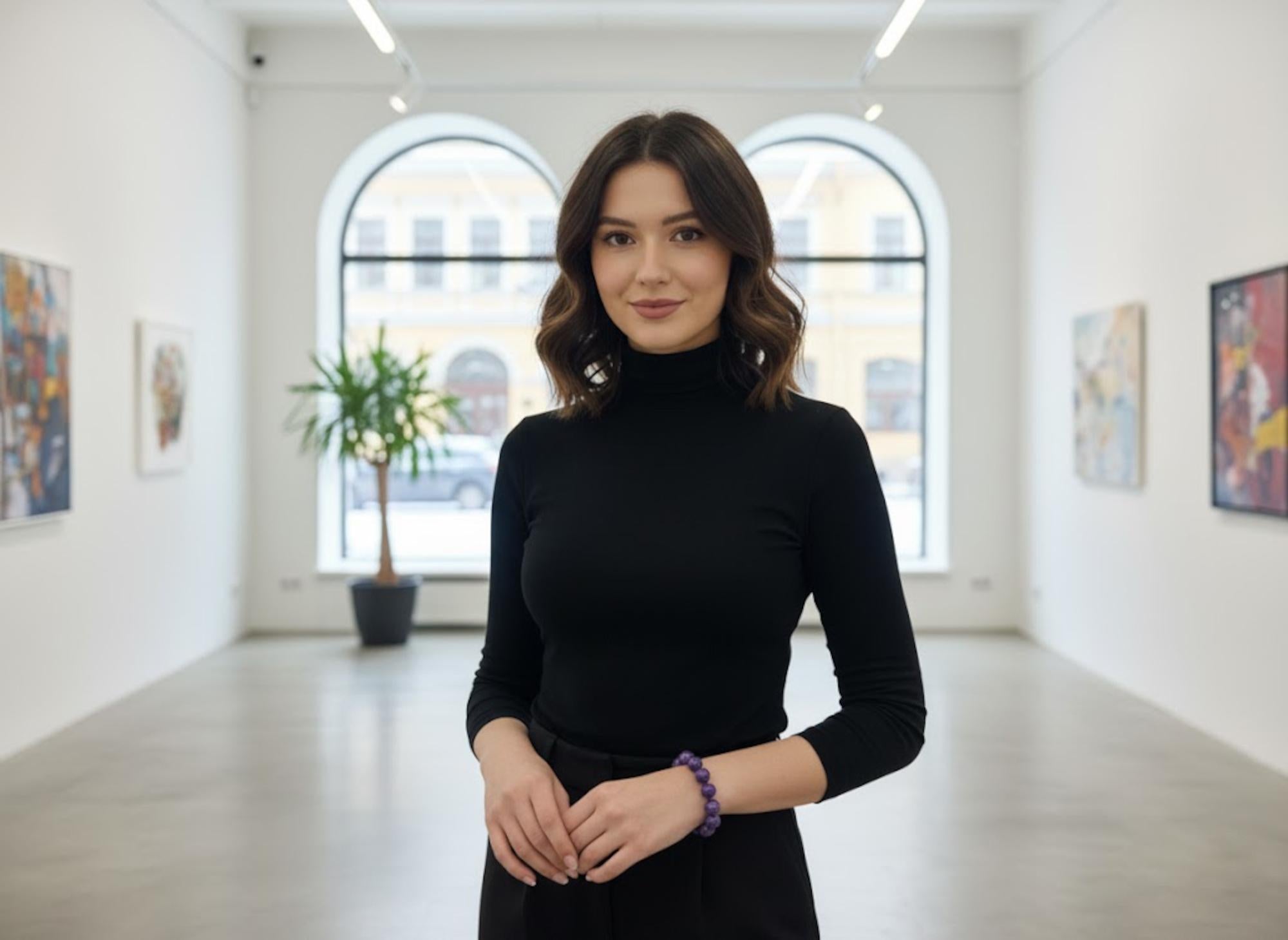 Bracciale elastico con perline di Charoite in vendita 4