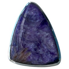 Charoite silver ring